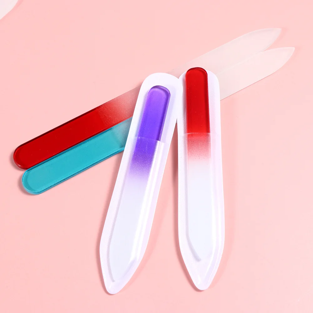 

30pcs Crystal Glass Nail Files Professional Nail Buffer Shine Polisher Manicure Tools for Home Nail Salon (Mixed Colors, 14CM)