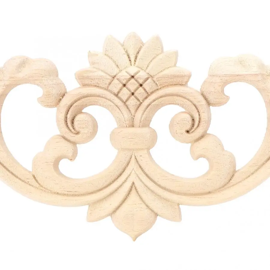 Мебель аппликация 4 шт Неокрашенная древесина резная красивая резьба наклейка