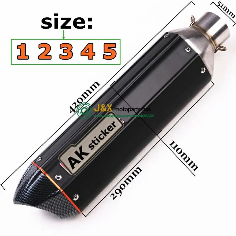 

universal motorcycle exhaust scooter exhaust pipe muffler dirt bike muffler