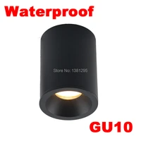 1pcs outdoor waterproof ip65 surface mounted led downlight bathroom kitchen balcony gu10 fitting ceiling spot light fixture