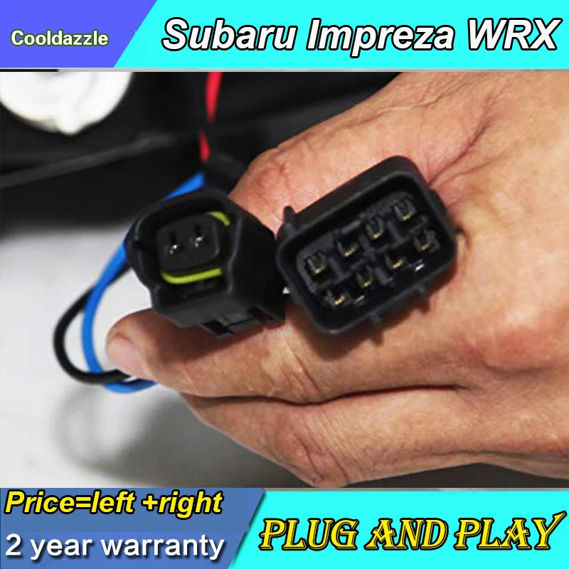 1 пара для Subaru Impreza WRX светодиодный ные фары передние 2009 2010 2011 2012 с дневными