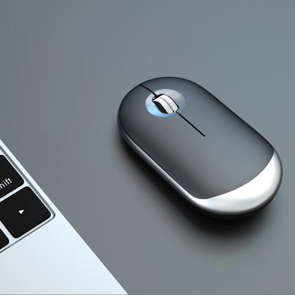 Беспроводная компьютерная оптическая мышь AVATTO Bluetooth + 2 4 ГГц металлическое колесо