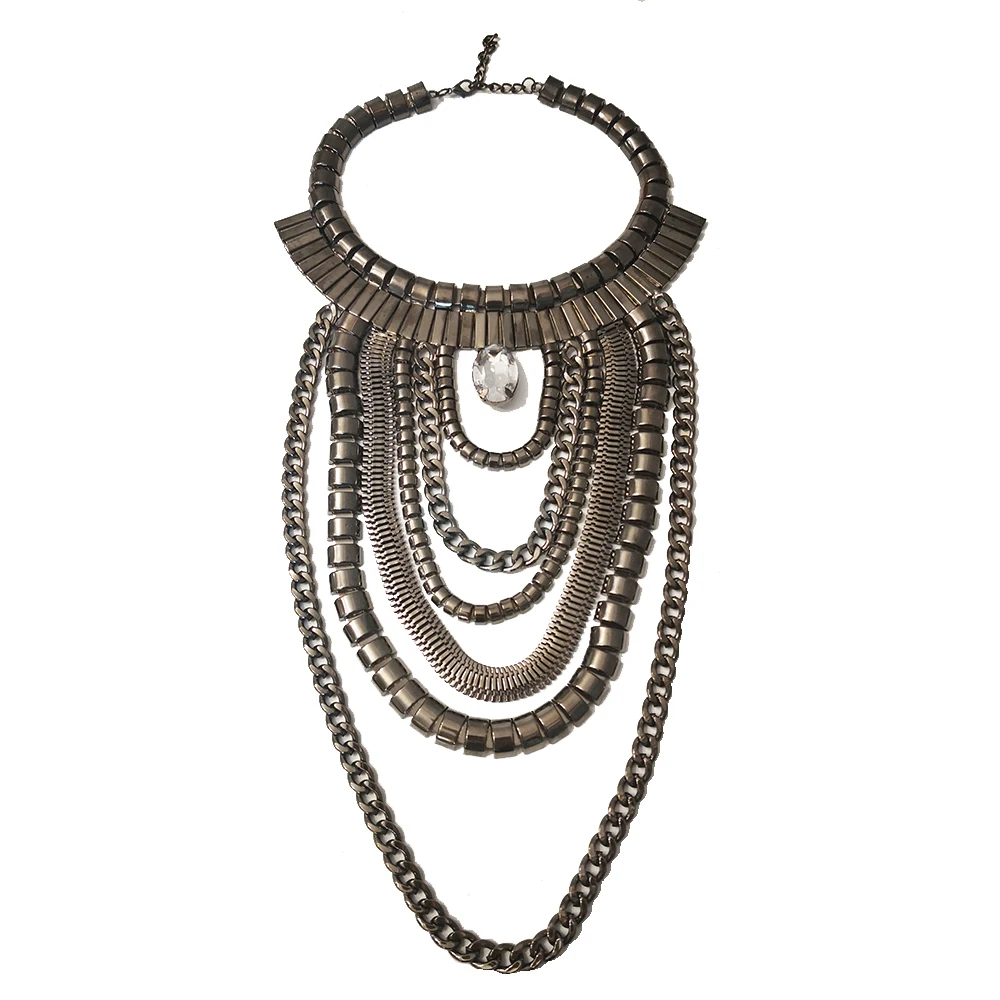 Длинное крупное ожерелье макси для женщин дешевые модные ювелирные изделия