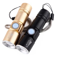 d5 mini usb led flashlight torch outdoor camping light rechargeable waterproof zoomable lamp bicycle 3 mode handy flash light