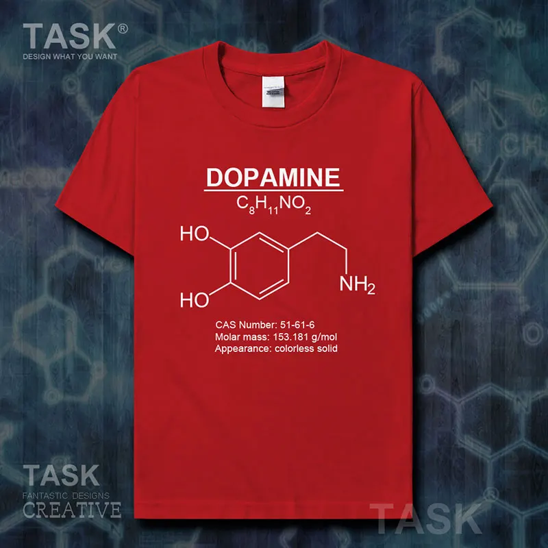 Dopamine Chemical Formula. Funny Organic Hormone of Exciting Love T-Shirt Summer Cotton Short Sleeve O-Neck Unisex T Shirt New