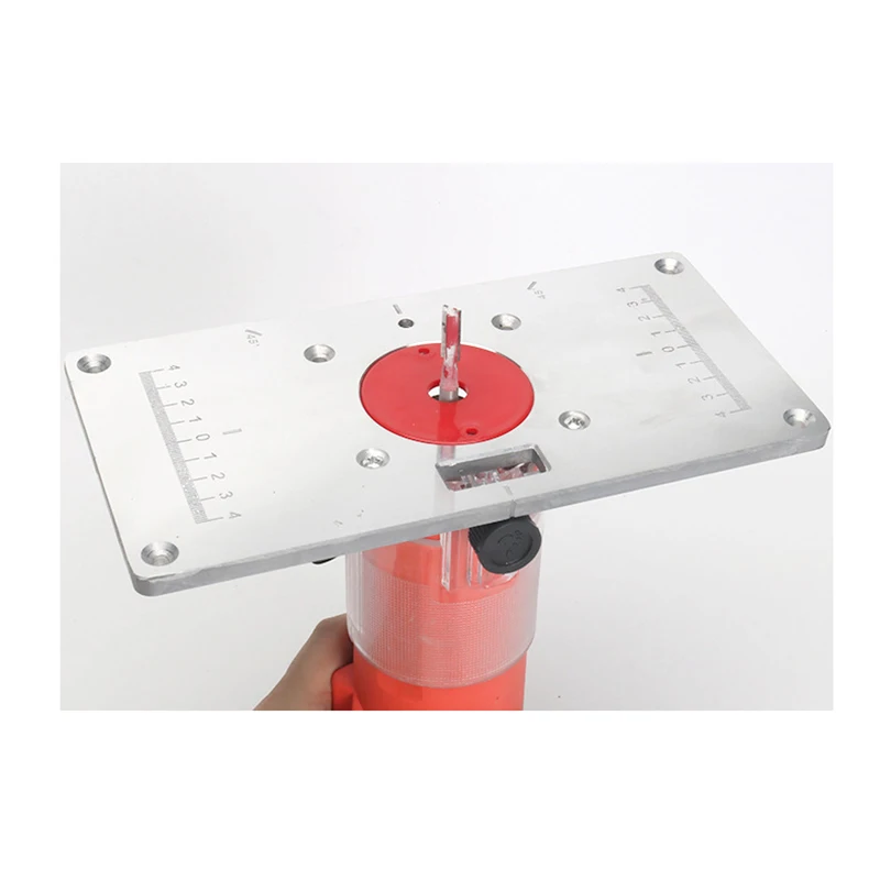 Aluminum Router Table Insert Plate Electric Wood Milling Trimming Machine Flip Plate With Cover For Woodworking Engraving DIY