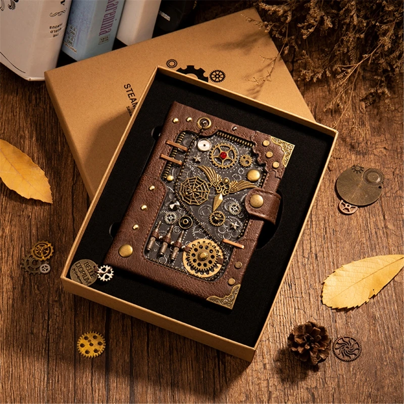 

Steampunk Gear Retro Notebook Artwork Level Handmade Exquisite Novelty Gift 16 x 12cm