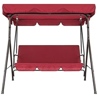 terrace swing chair 2 pieces set universal garden chair dustproof 3 seater outdoor cover red