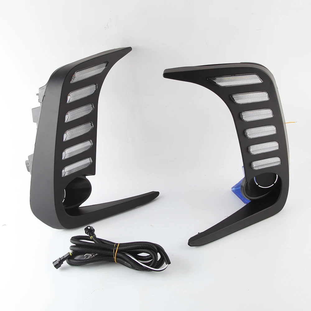 

LED DRL Daytime Running Light for Toyota corolla 2020-2021 with Yellow Turn Signals and Blue Night Running Light