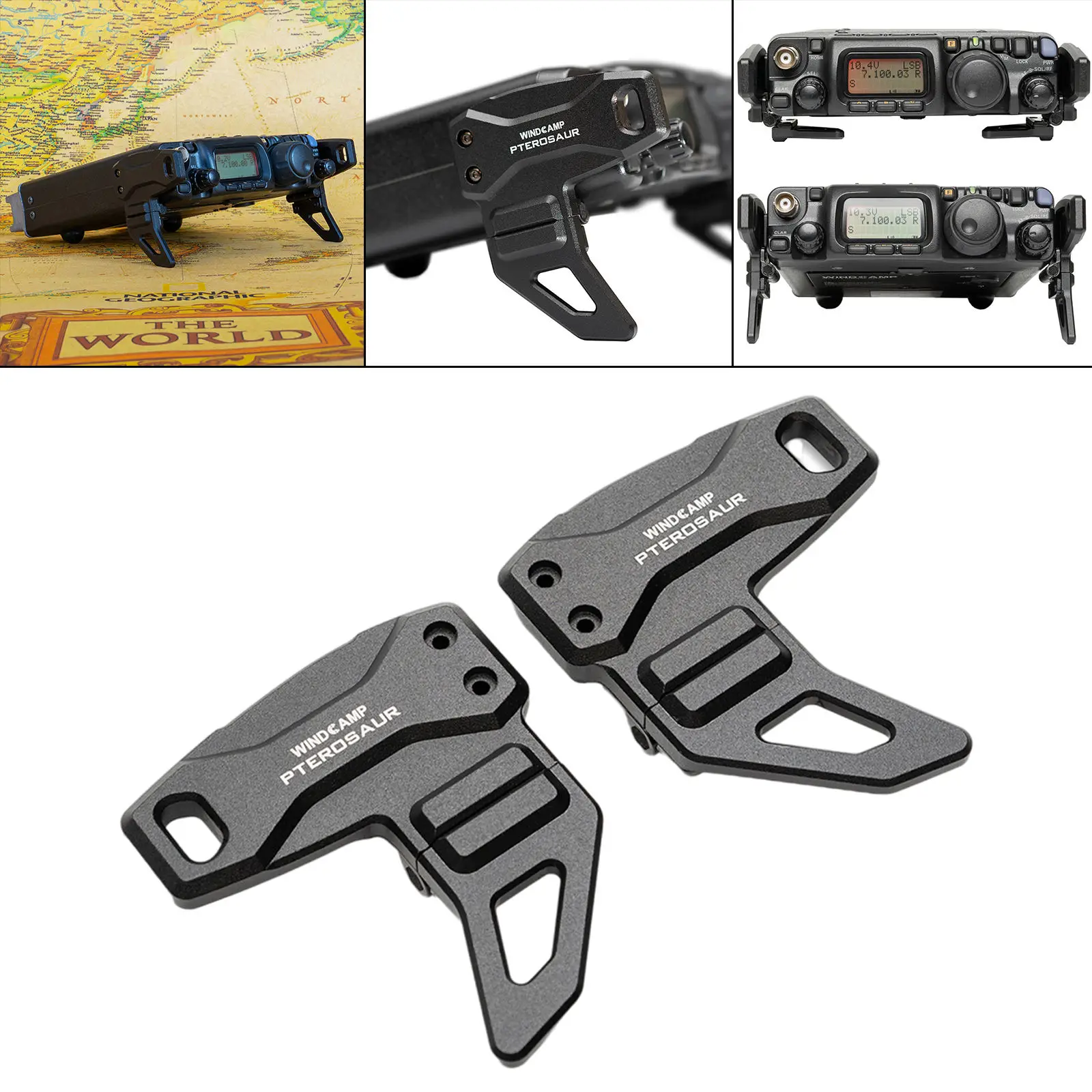 Pterosaurs Stand Collapsible Bracket Machine Feet for Yaesu Ft-818ND 817ND