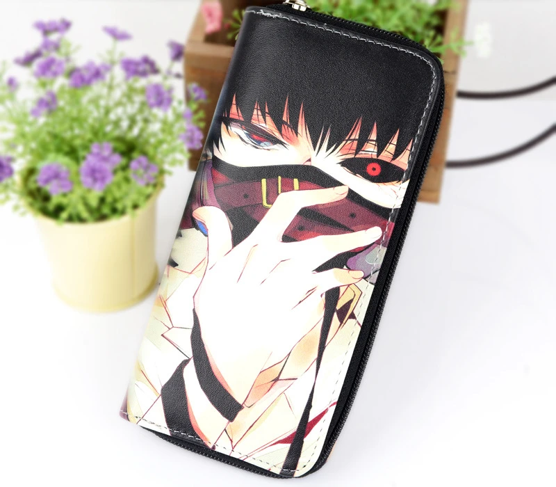 Длинный кошелек с принтом канеки Кена из аниме Токийский Гуль 1 шт. на молнии