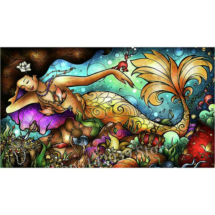 Алмазная 5d картина полноразмерная со спящей красавицей мультяшный рисунок