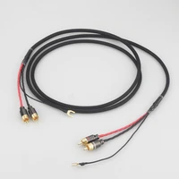 hifi audio rca cable of independent shielded signal line of lp vinyl record player amplifier chassis gold plated connector