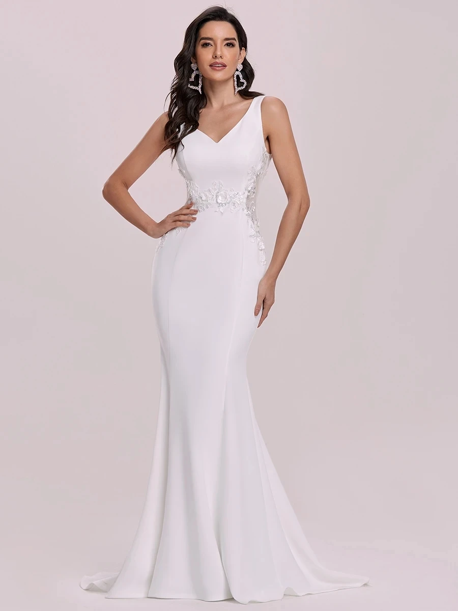 

Ever Pretty Wedding Dresses Sexy Mermaid Sleeveless Wholesale 2021 Bridesmaid Dress With See Through Waistline Vestidos De Gala