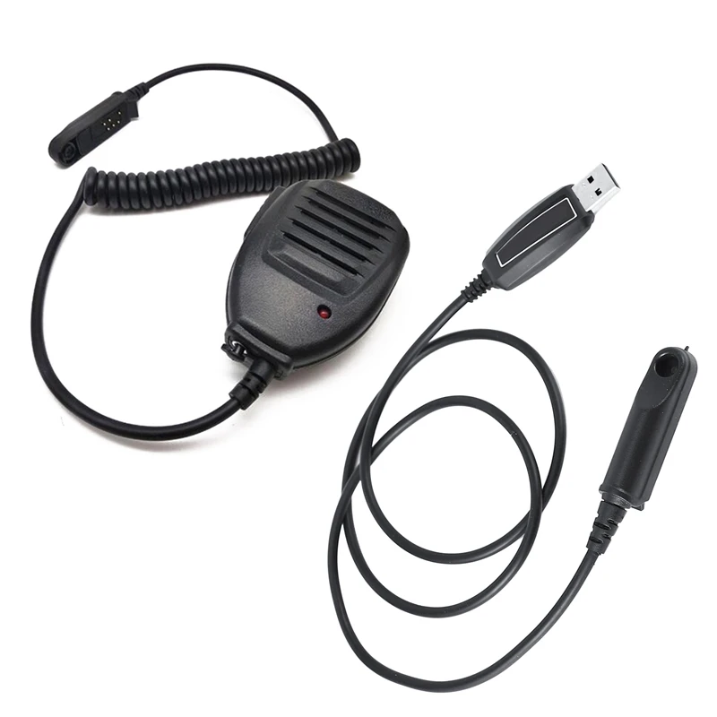 

Микрофон для динамика PTT для Baofeng BF-UV9R UV9R и USB-кабель для программирования CD для Baofeng BF-UV9R Plus A58 9700