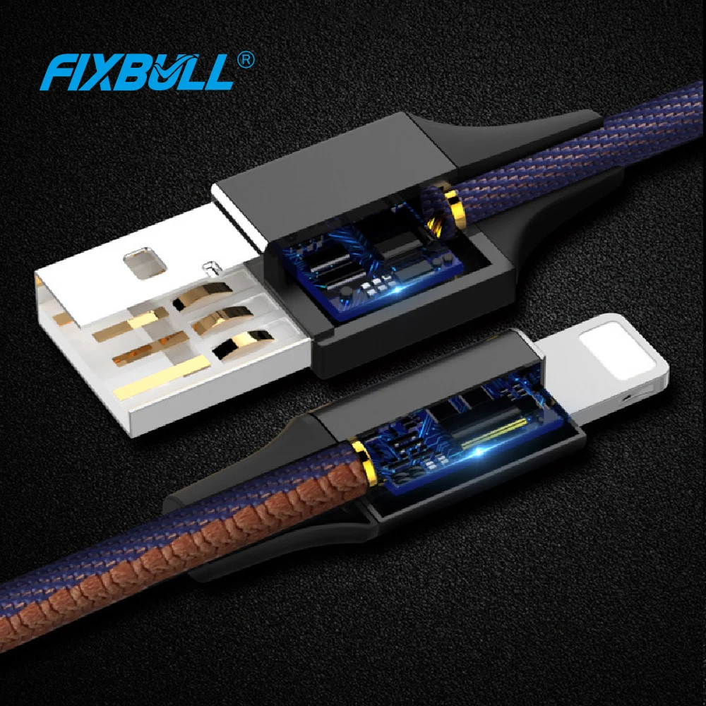 Кабель Micro USB FIXBULL для iPhone 11 pro max, Xs, Xr, X, Android, Xiaomi, Samsung S9, S8, зарядный кабель usb Type-C, быстрая зарядка, 2,4 А (art.: 918570fffee) - 918570fffee