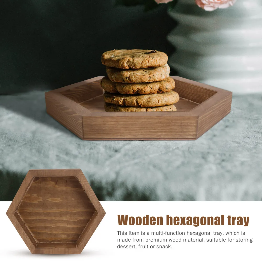 1 шт. винтажный поднос в форме алмаза Искусственный деревянный для торта)|Лотки