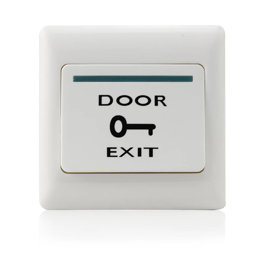 

Push to Exit Button Release NO/COM Switch Panel Door Access Control System E6 Access Control Button Switch, Plastic