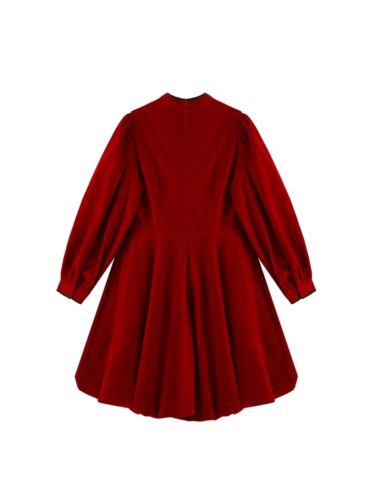 Женское винтажное платье-Ципао с пышными рукавами и воротником-стойкой | Женская