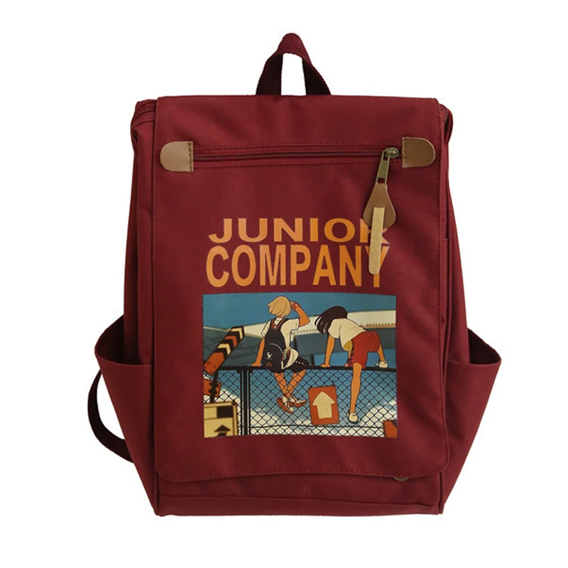 Женский нейлоновый рюкзак в стиле ретро с мультяшным принтом водонепроницаемые