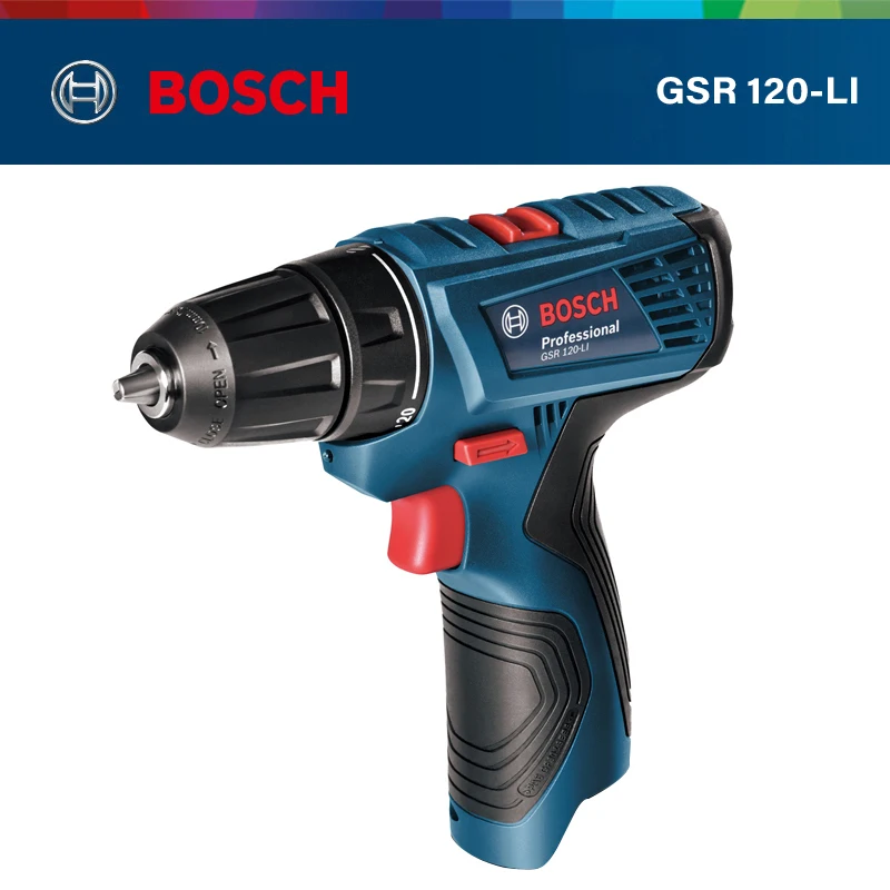 Bosch Gsr 120-Li Cordless Drill 12V Electric Screwdriver Household Electric Screwdriver Bosch Power Tools (Bare Metal)