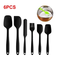 6pcs silicone spatula set spatula knife with oil brush heat resistant pastry scraper cake smoother for kitchenware baking tools