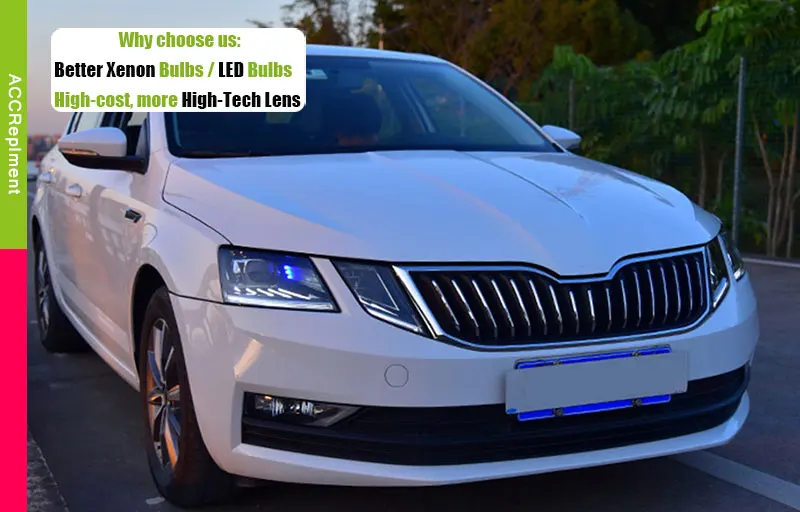 Авто. PRO головной светильник s для Skoda Octavia автомобильный Стайлинг Биксеноновые линзы светодиодный светильник направляющие DRL H7 Ксеноновые фары для Skoda octavia