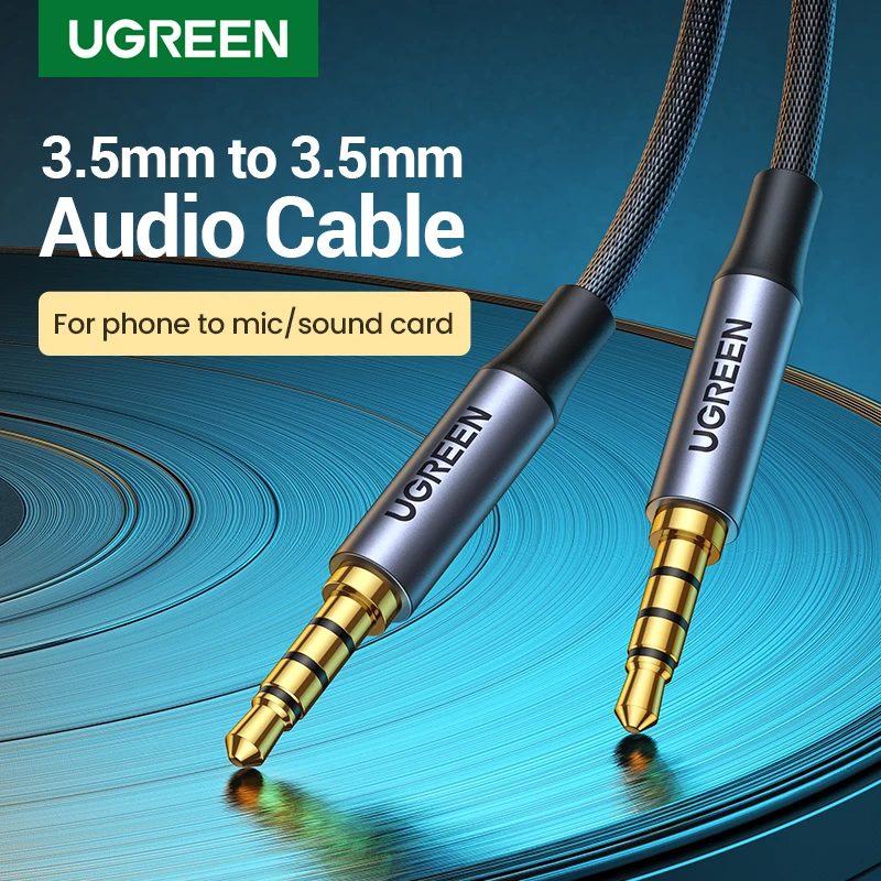 

Ugreen 3.5mm Aux Cable 4 Pole TRRS 4-Conductor Auxiliary Male to Male HiFi Stereo Jack 3.5 mm Audio Cable For Speaker Microphone