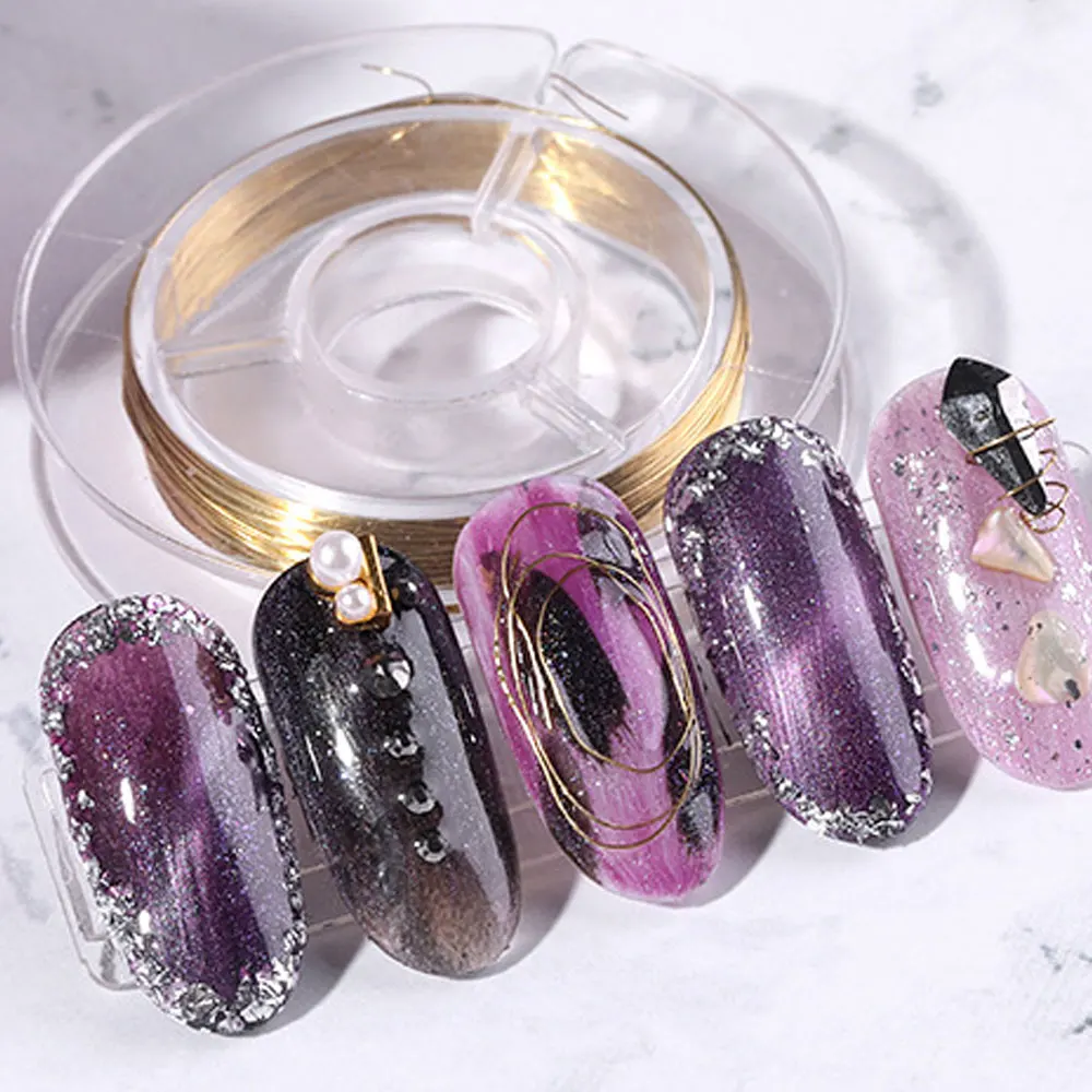 4 рулона медная проволока для украшения ногтей | Красота и здоровье