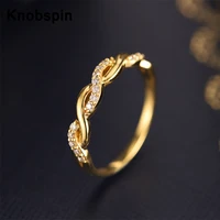 knobspin 100 925 sterling silver 18k white gold plated sparkling hemp flowers ring for women engagement party fine jewelry