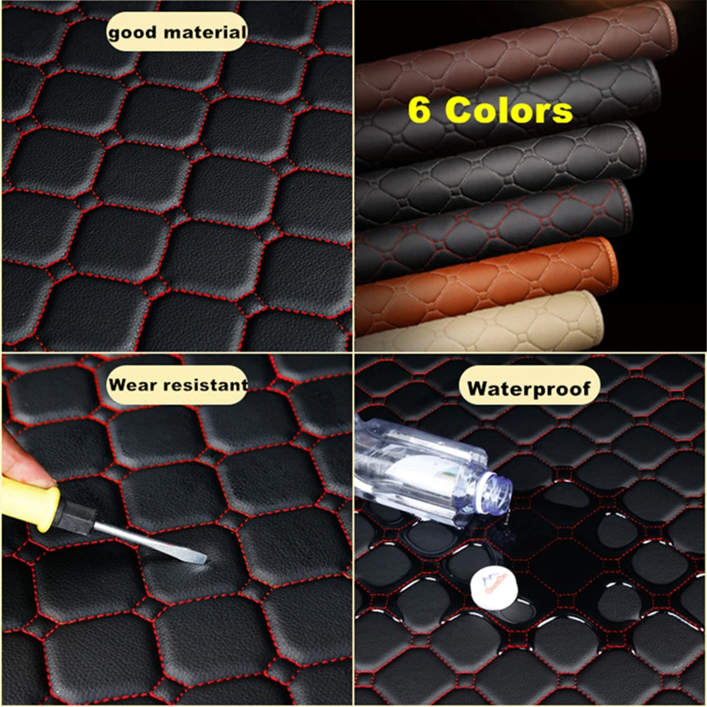 

Sinjayer Car Trunk Mat Waterproof AUTO Tail Boot Carpets Flat Side Cargo Carpet Pad Liner Fit For Geely Emgrand EC7 2008 09-2020