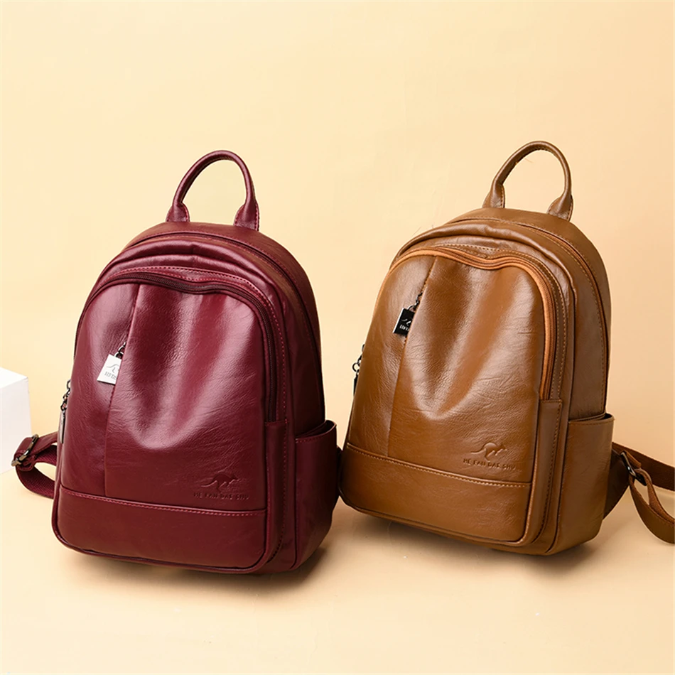 Женские мягкие кожаные рюкзаки, высокое качество, рюкзак Mochila Feminina, школьные сумки для девочек-подростков, рюкзак для путешествий, Sac A Dos