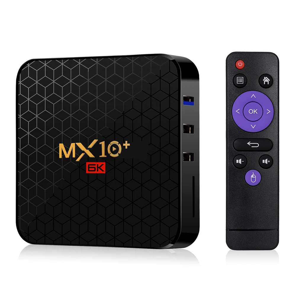 ТВ приставка MX10 Plus android 9 0 Allwinner H6 UHD 4K медиаплеер 6K декодирование изображений 64 ГБ