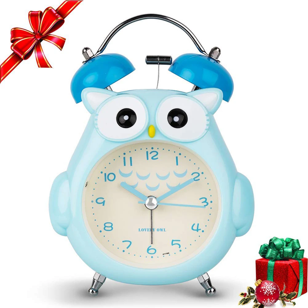 Бесшумный Ночной светильник в форме совы будильник с металлическими