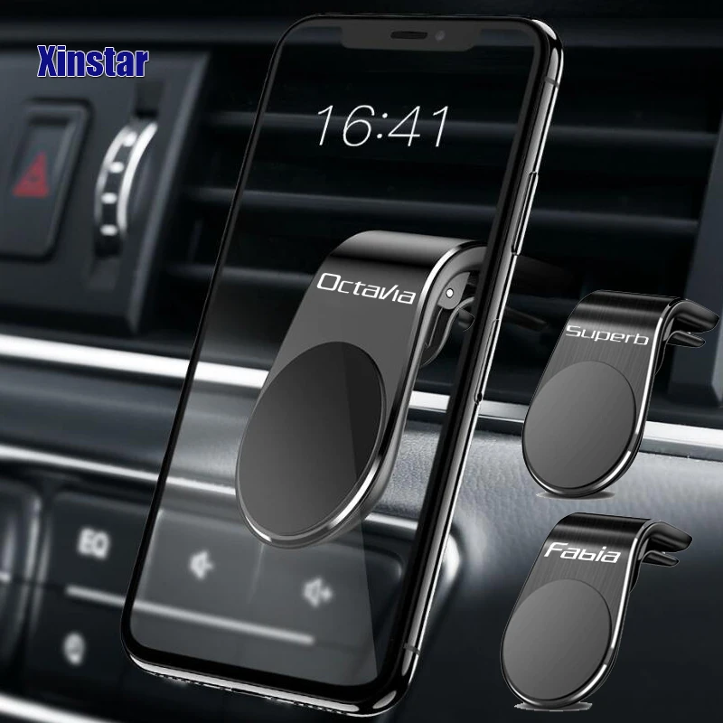 

Car Phone Holder Sticker Automobile Accessories For Skoda Octavia Superb Fabia