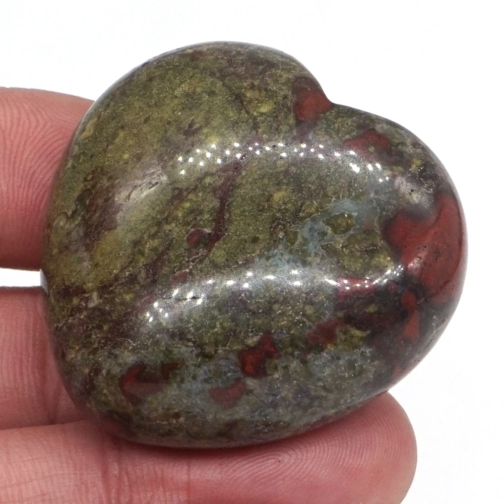 1.5&quot Puffy Love Heart Assorted Natural Dragon Bloodstone Crystal Hand Carving Reiki Healing Energy Chakra Gift - купить по