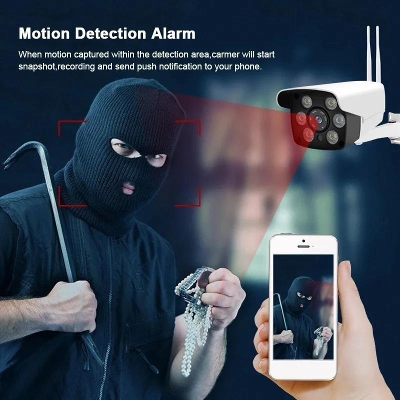 Внешняя ip камера IP66 с защитой от непогоды 720P 1080P беспроводная Wi Fi безопасности