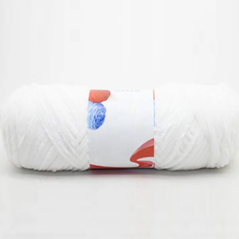 Velvet Yarn Soft Protein Cashmere Yarn Silk Wool Baby Yarn Crochet Knitting Yarn Cotton Baby Wool Diy Sweater - Color: 1