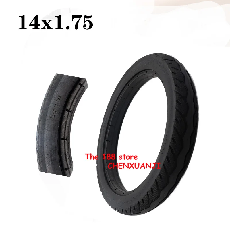 

14x1.75 Solid Tyre Black Tyre 14*1.75 Electric Car Solid Tire 14 Inch Tire for Rubber Electrombile 14x1.75 Solid Tyre Black Tyre