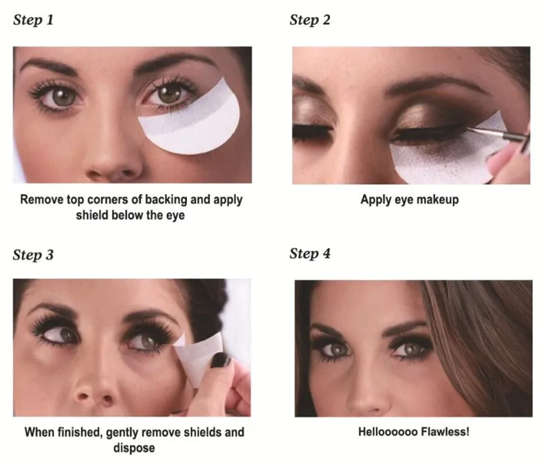 10 упак./лот 100 шт Тени для век щиты под подушечки глаз против одноразовые тени