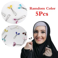 5pcs new muslim hijab scarf pin pearl clip brooch for women scarf pin headscarf shawl scarf accessories lady muslim scarf clip