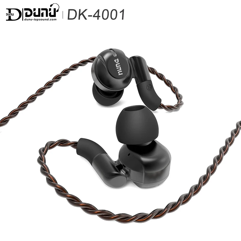 

DUNU DK-4001 DK4001 Hi-Fi аудио высокого разрешения бериллия PVD 5 драйвер (4 Knowles BA + 1DD) гибридные наушники с MMCX съемный кабель