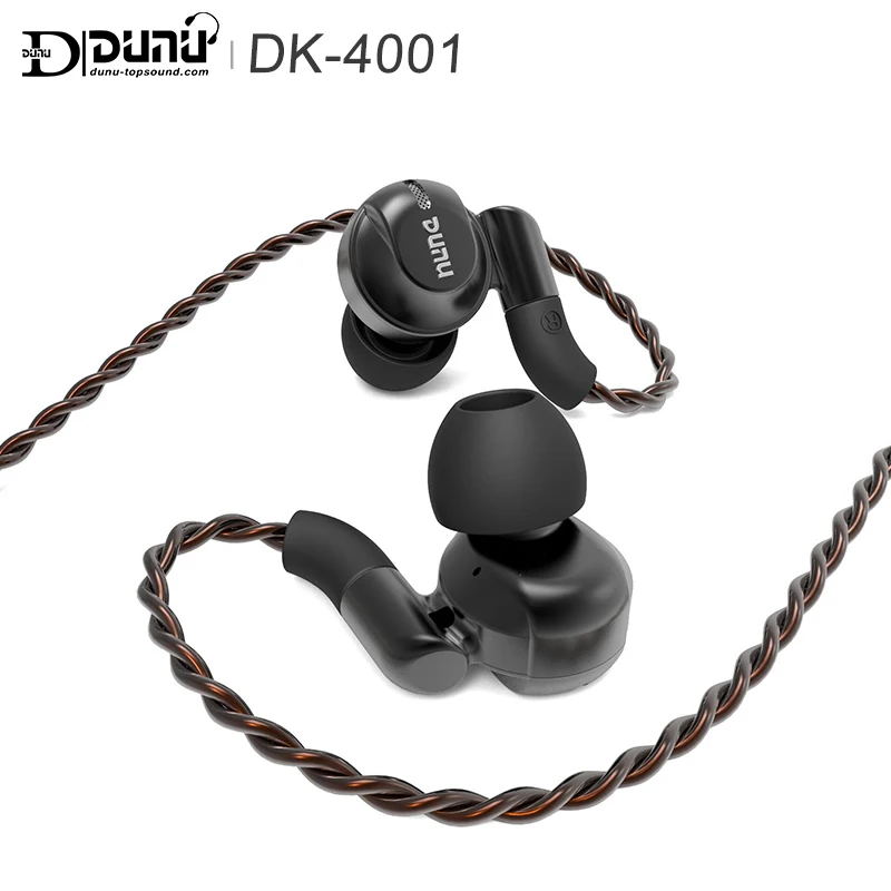 DUNU DK-4001 DK4001 Hi-Fi аудио высокого разрешения бериллия PVD 5 драйвер (4 Knowles BA + 1DD) гибридные наушники с MMCX съемный кабель