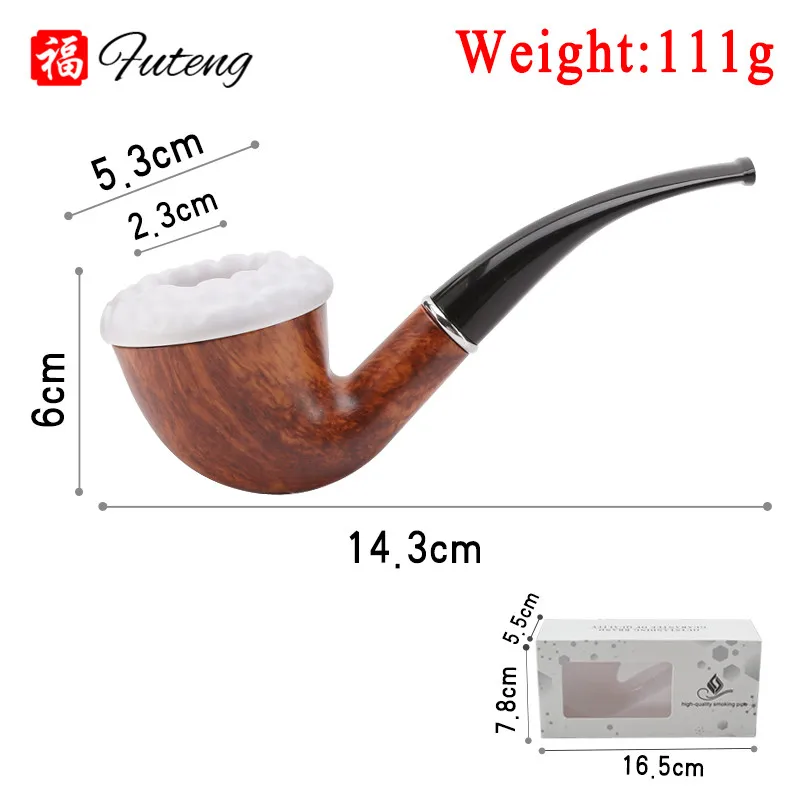 Новый древесины смолы труба дымохода фильтр долгого курения трубки для табака