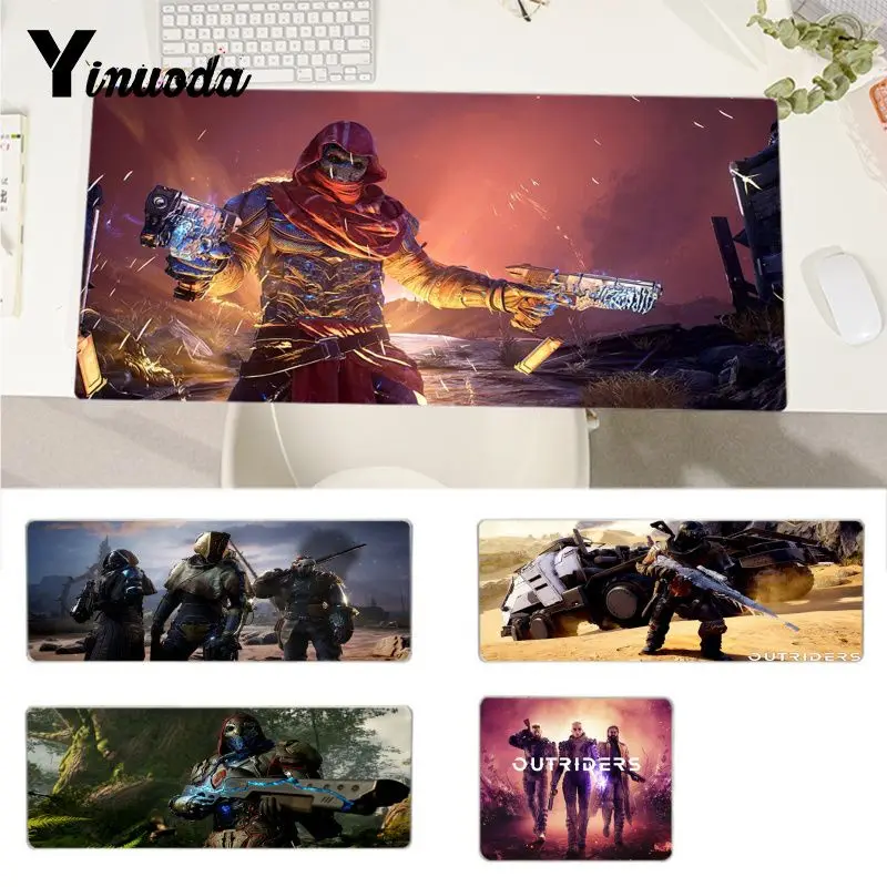 

Outriders High Quality Office Mice Gamer Soft Mouse Pad For Large Edge Locking Speed Version Game Keyboard Pad