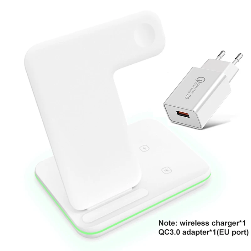 

Wireless Charger Stand 15W Qi Fast Charging Dock Station for Apple Watch iWatch 5 AirPods Pro For iPhone 12 11 XS XR X 8 Z5A