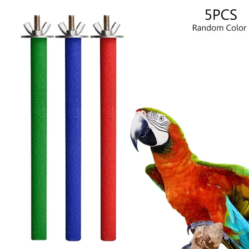 5 шт. деревянная жердочка для птицы грубое покрытие попугай жевательная игрушка