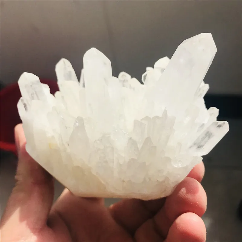 400-480 г натуральный кристально чистый красивый белый кварц кристалл кластер