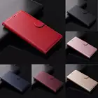 Кожаный чехол-книжка с бумажником для Xiaomi Redmi Note 9 8T 8 7 6 5 Pro 4x Red MI 5 Plus 8 8A 9 4A 5A 6A