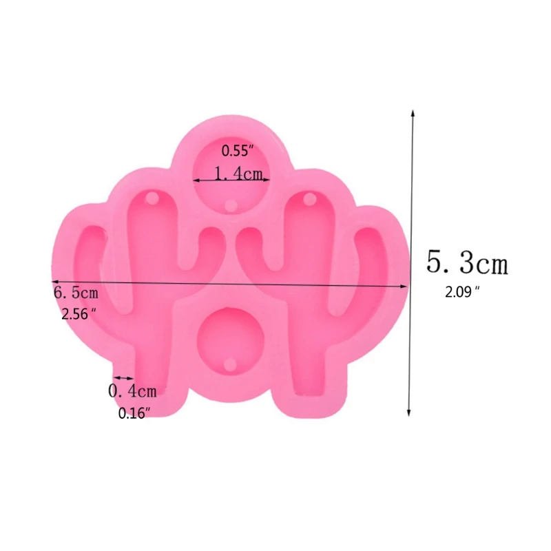 

Cactus Keychain Epoxy Resin Mold Jewelry Errings Pendant Casting Silicone Mould